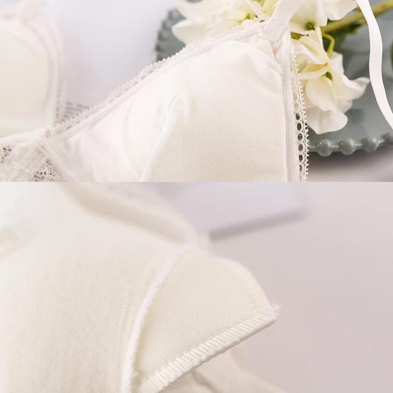 Emola Bralette 無鋼圈蕾絲內衣【米白】