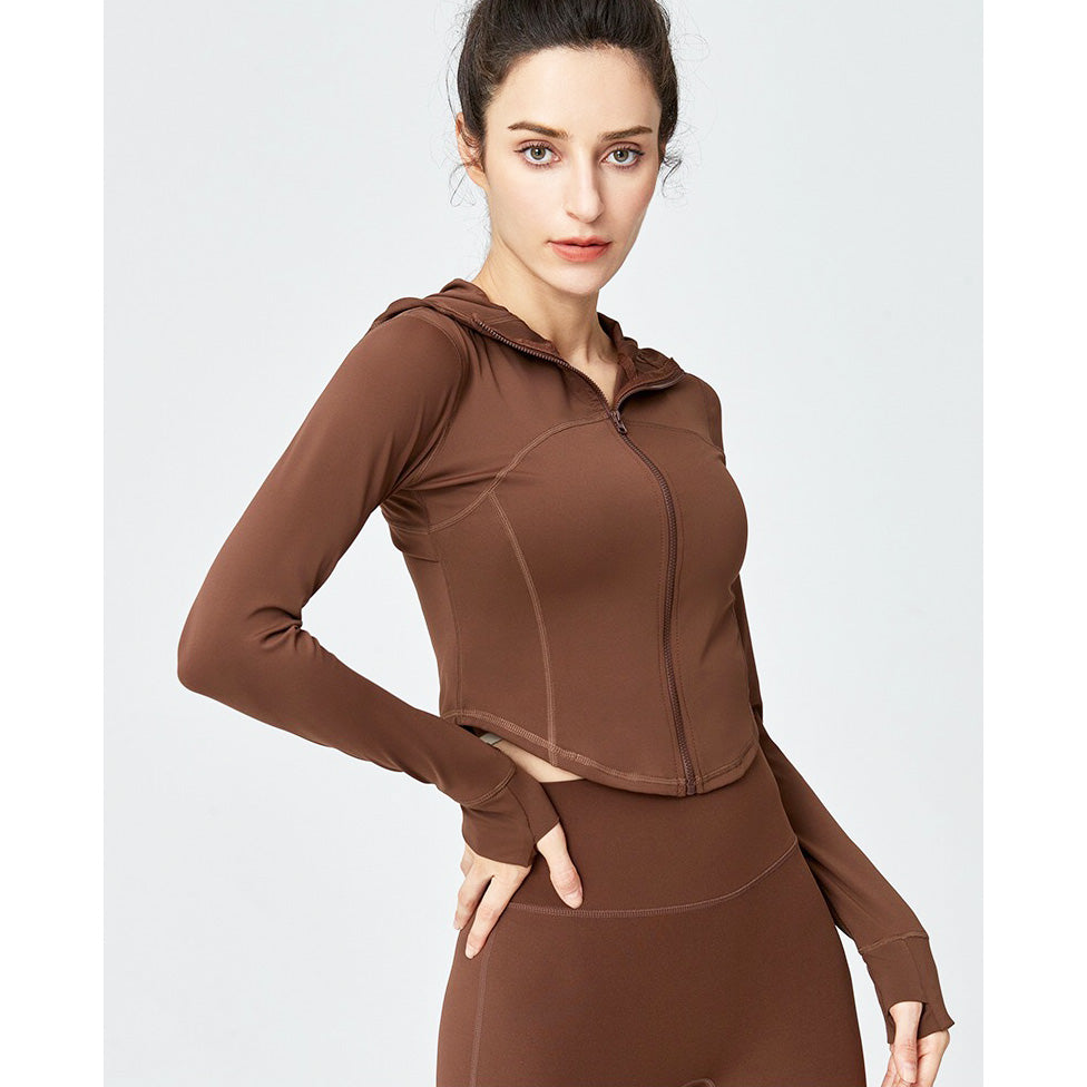 Quna 運動連帽外套【深栗色】5色