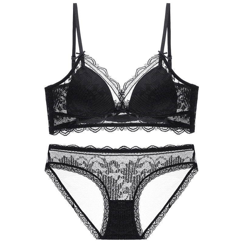 Vuna Bra 無鋼圈大露背成套內衣 【深邃黑】