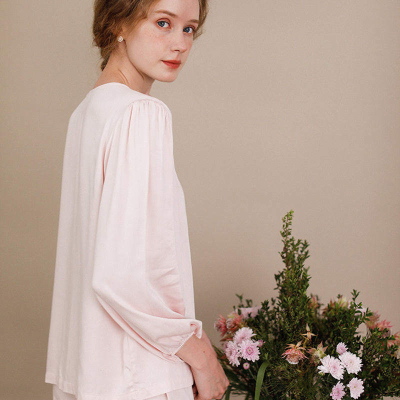 Vovo 家居成套睡衣【粉色】