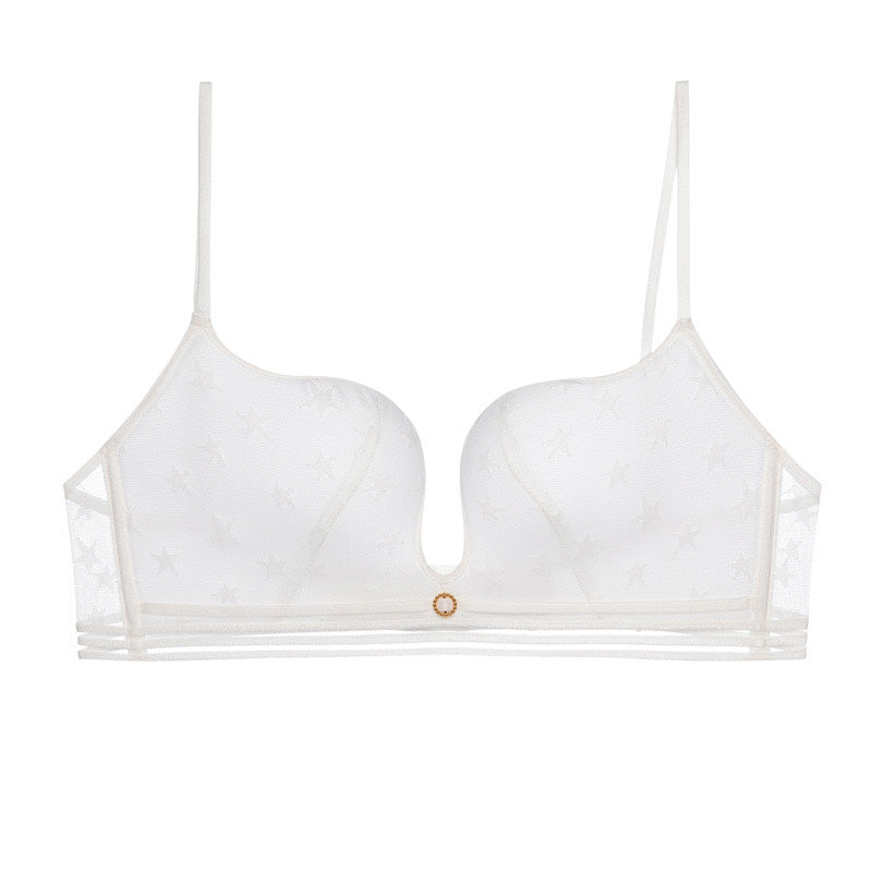 Rala Bra 無鋼圈前深U+大U露背內衣【清新白】