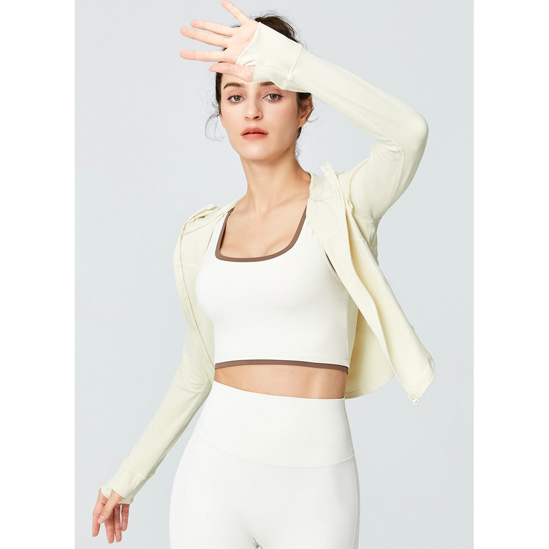 Quna 運動連帽外套【奶油色】5色