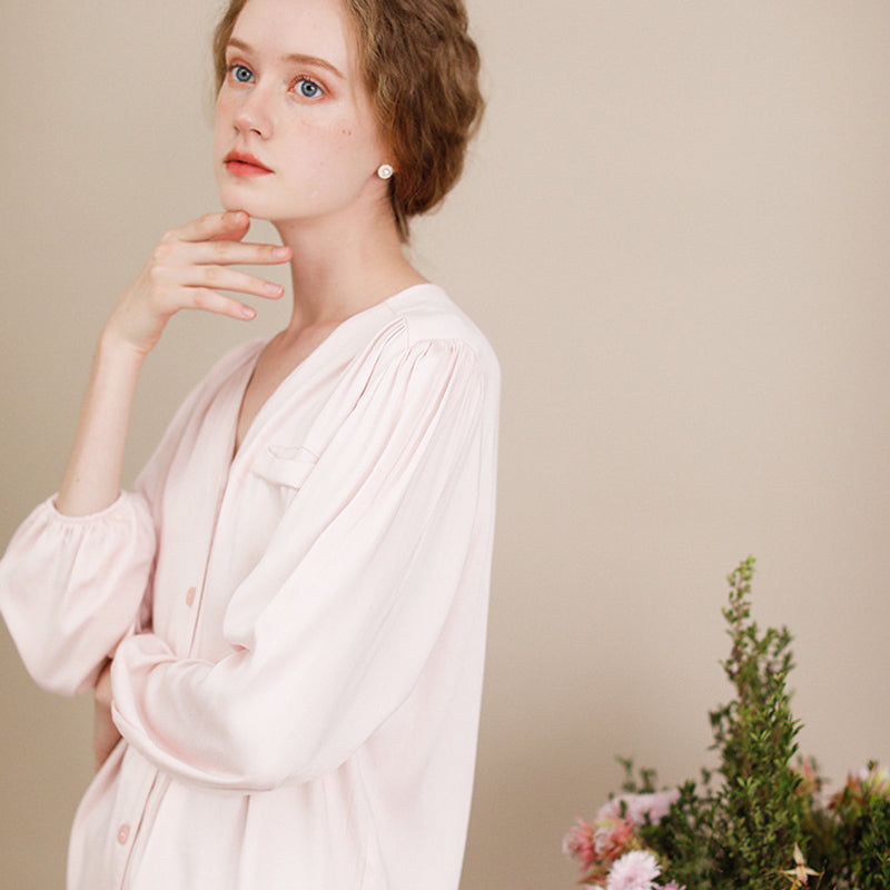 Vovo 家居成套睡衣【粉色】