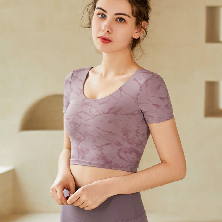 Sina Sport Top 短袖運動上衣【粉紫】
