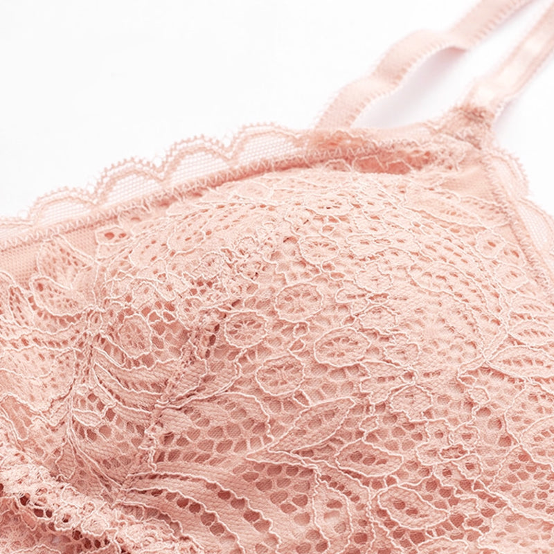 Luna Bralette 無鋼圈蕾絲內衣【柔粉膚】