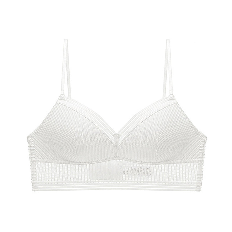Aba Bra 無鋼圈大U露背蕾絲內衣【清新白】