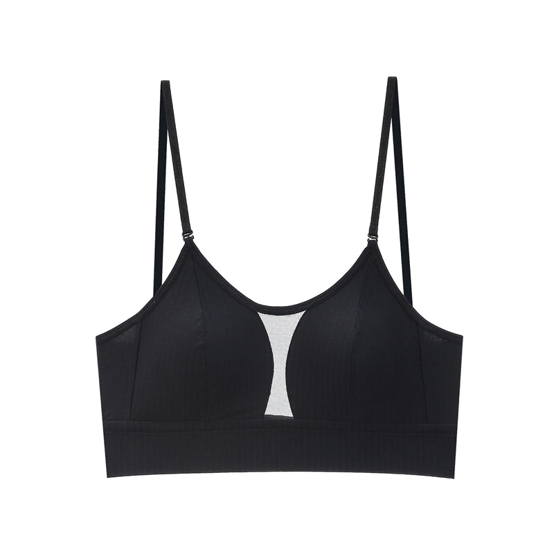 Eina Bra 無鋼圈大U露背蕾絲內衣【深邃黑】