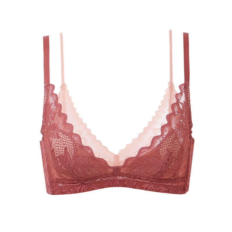 Essa Bralette 無鋼圈蕾絲內衣 【磚紅】
