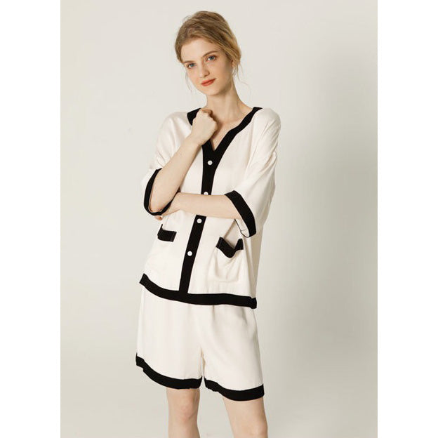 Arina 家居成套睡衣【短袖短褲款】