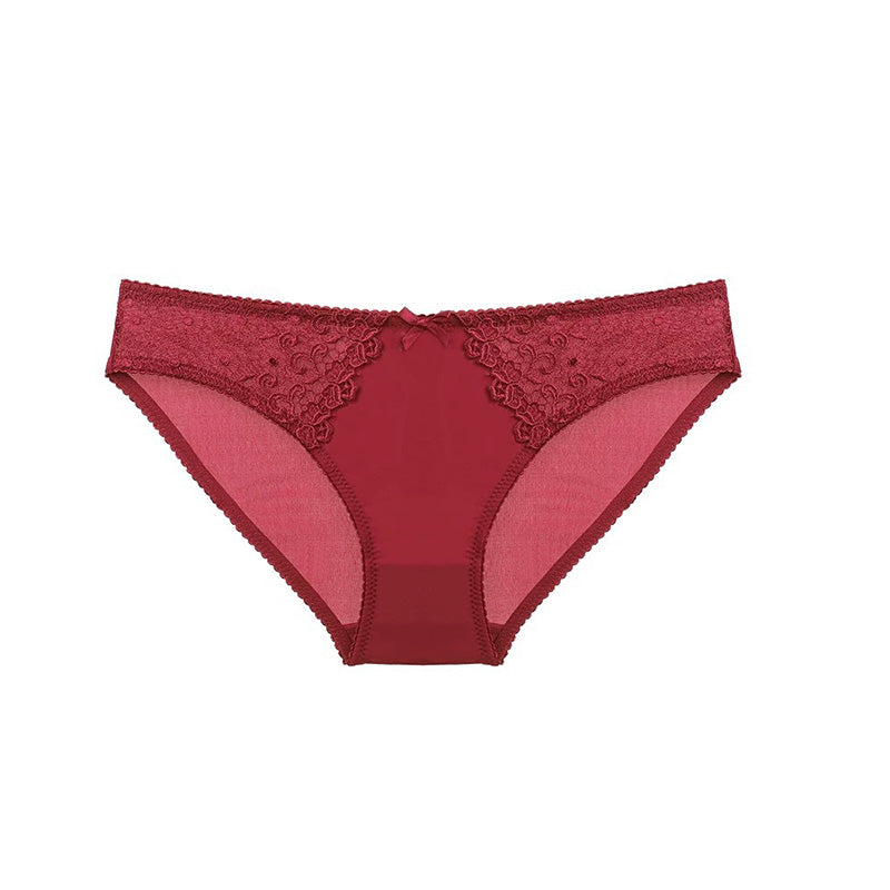 Semo 蕾絲三角褲【紅色】