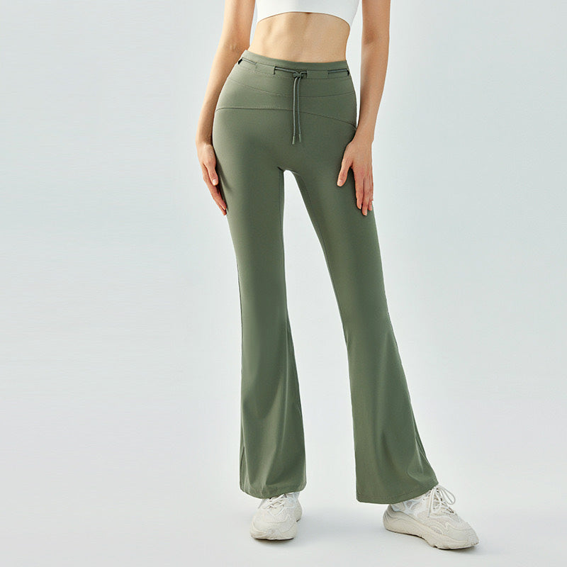 Yima Sport Pants 抽繩喇叭運動九分褲【4色】