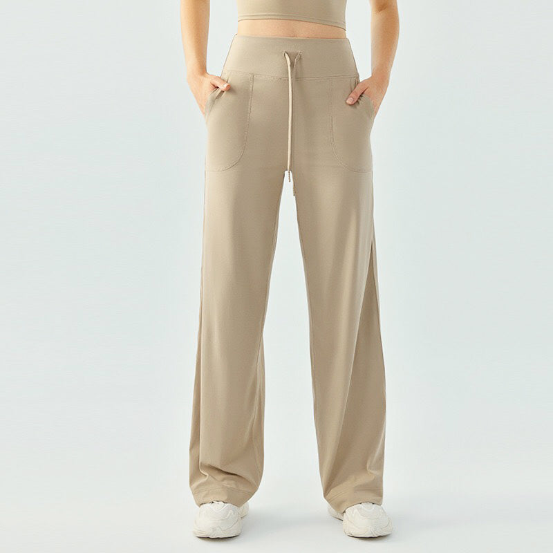 Kiya Sport Pants 寬管運動長褲【卡其】4色