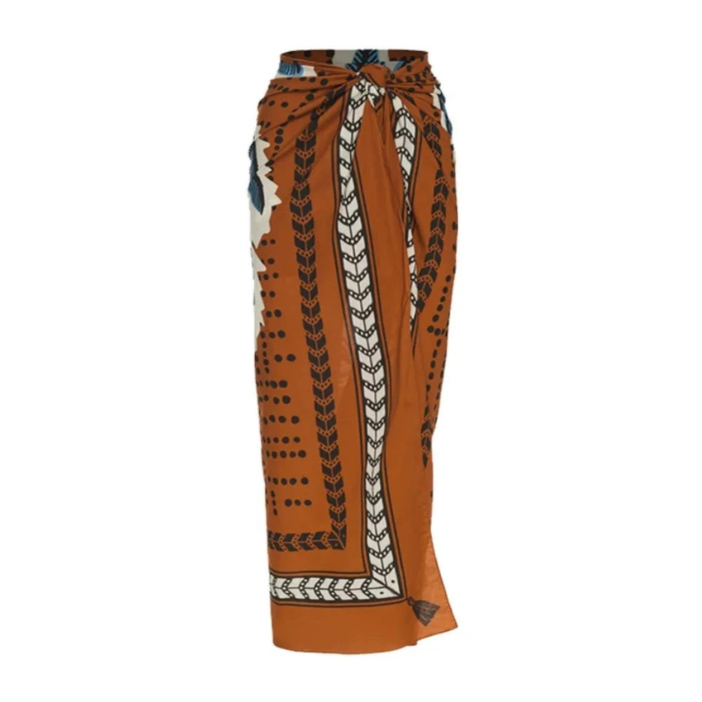 綁帶沙灘裙【沙漠】