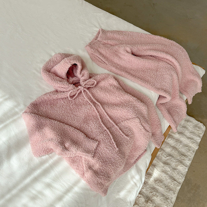 Beka 軟暖絨成套連帽家居服【4色】