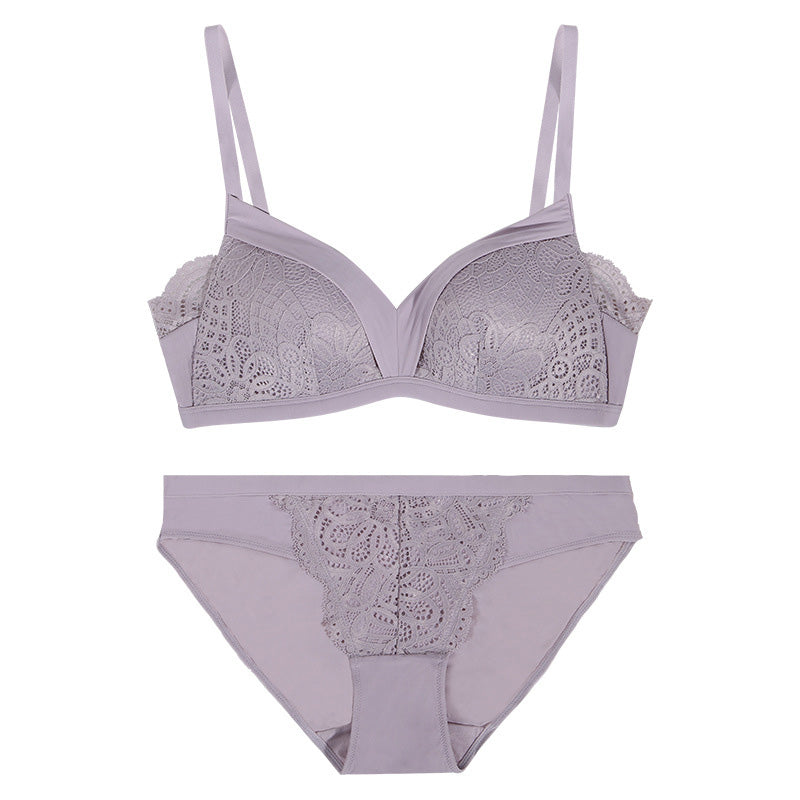 Semia Bra 無鋼圈集中成套內衣【灰色】4色