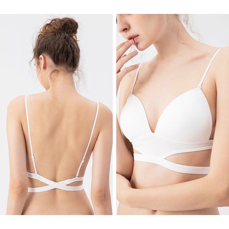 Dita Bra 無鋼圈大U露背內衣【白色】