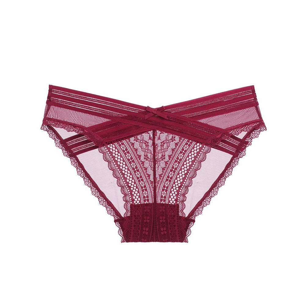 Jeca 蕾絲三角褲【紅色】