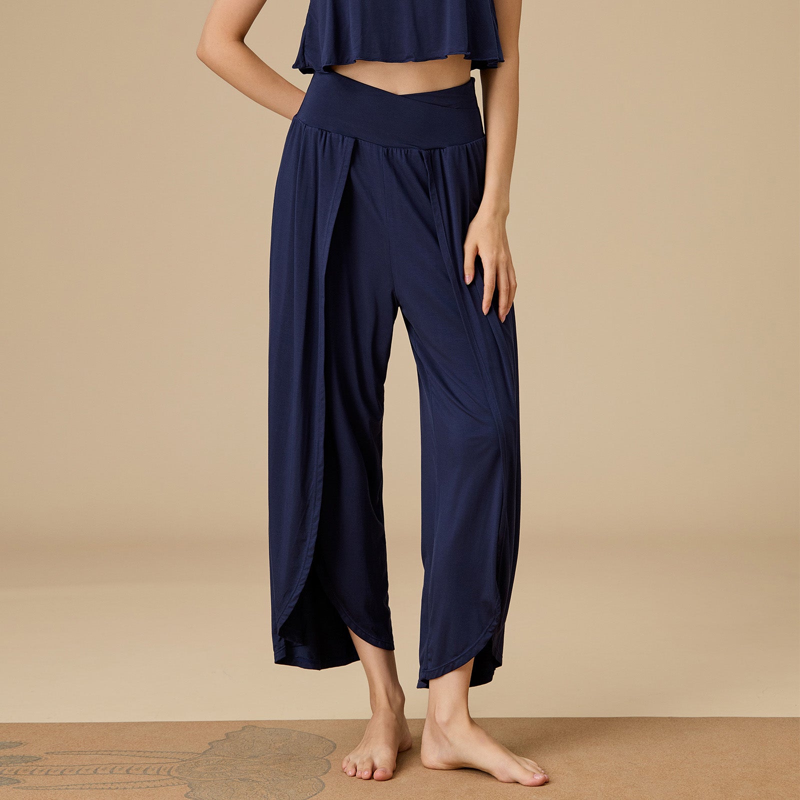 Jito 瑜伽寬管九分褲【藍色】5色