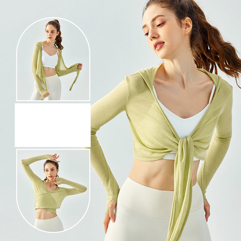 Sivi 連帽綁帶罩衫【蘋果綠】5色