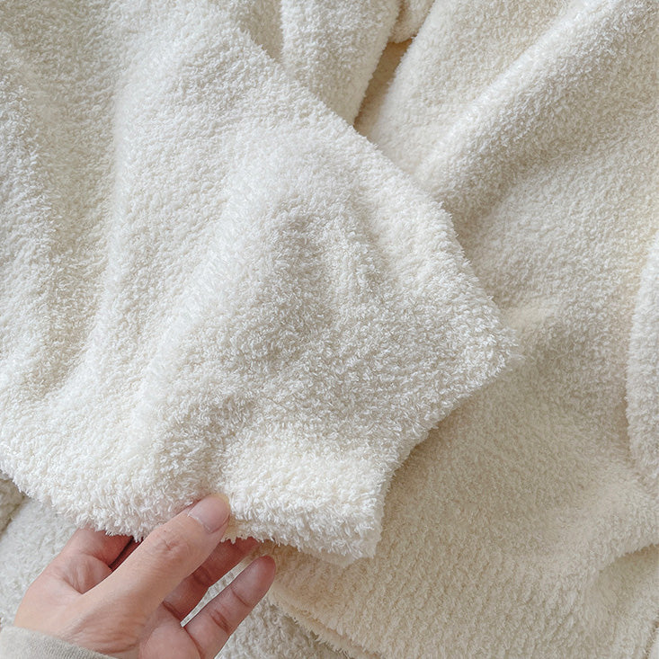 Dela 軟暖絨成套束口褲家居服【4色】