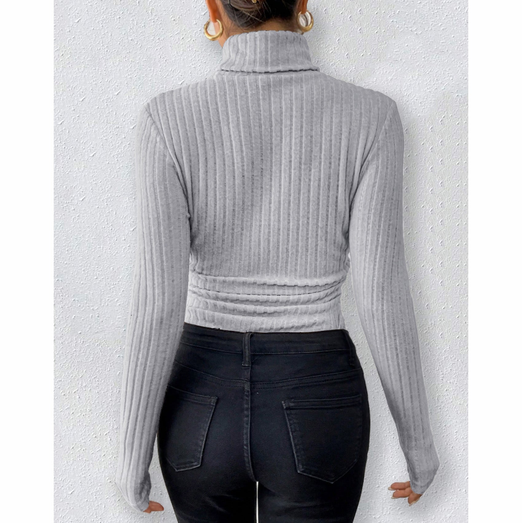 Kili 高領針織螺紋連體衣【2色】