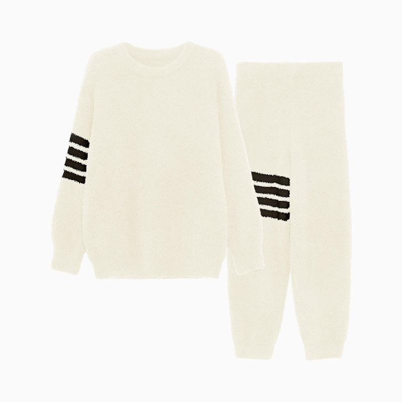 Sewa 軟暖絨成套條紋家居服【2色】