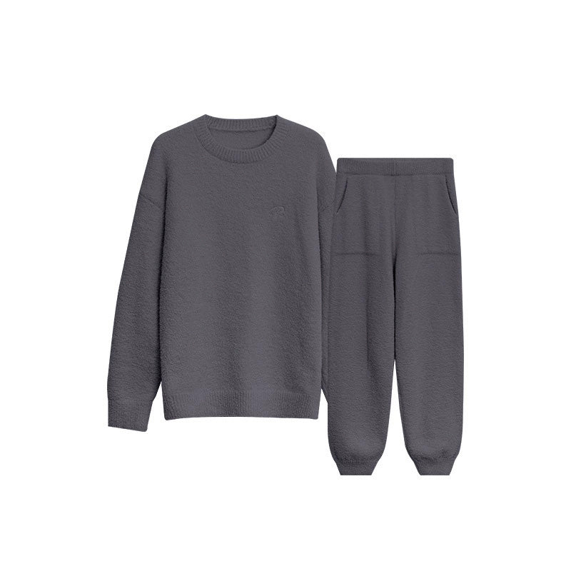 Dela 軟暖絨成套束口褲家居服【4色】