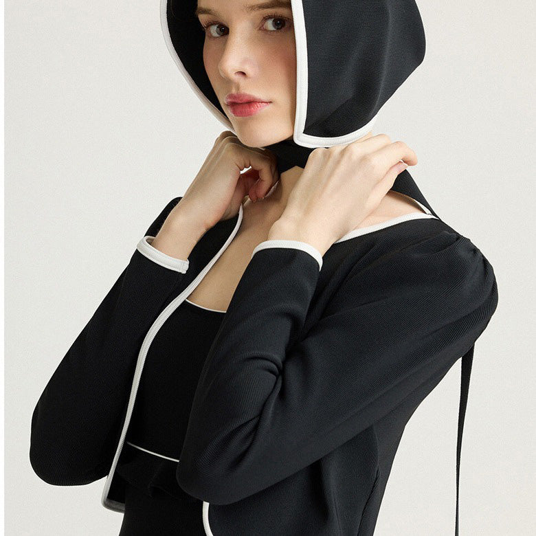 Orina 連身式泳裝＋外套【黑】