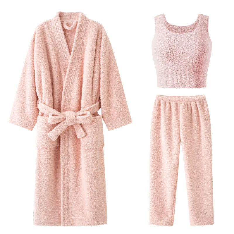 Puva 軟暖絨三件套家居服【7色】