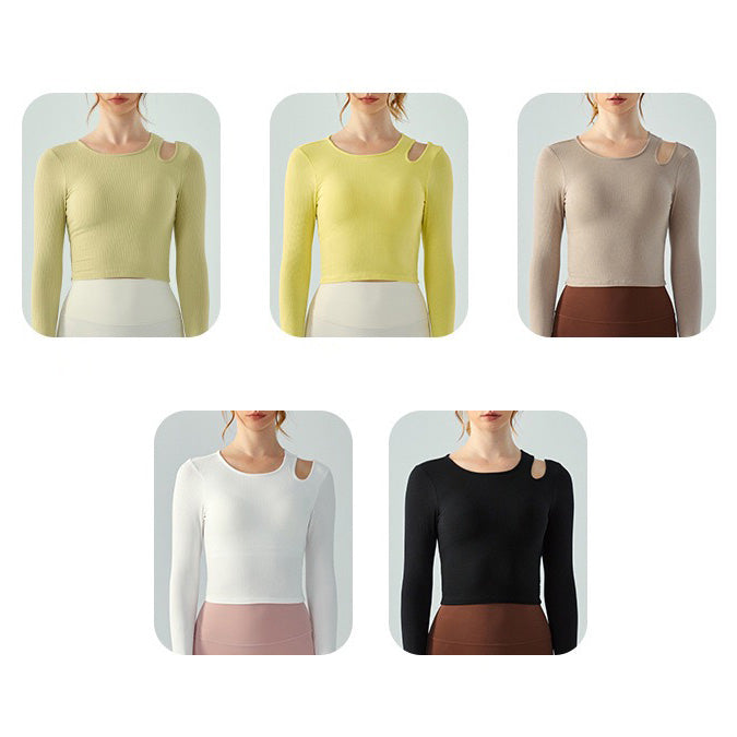 Buri Sport Top 鏤空肩運動長袖【蘋果綠】5色