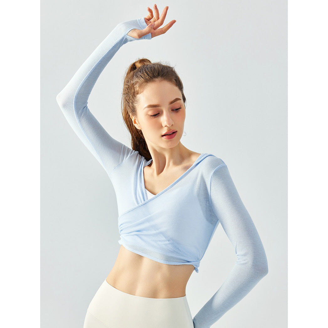 Sivi 連帽綁帶罩衫【粉藍】5色