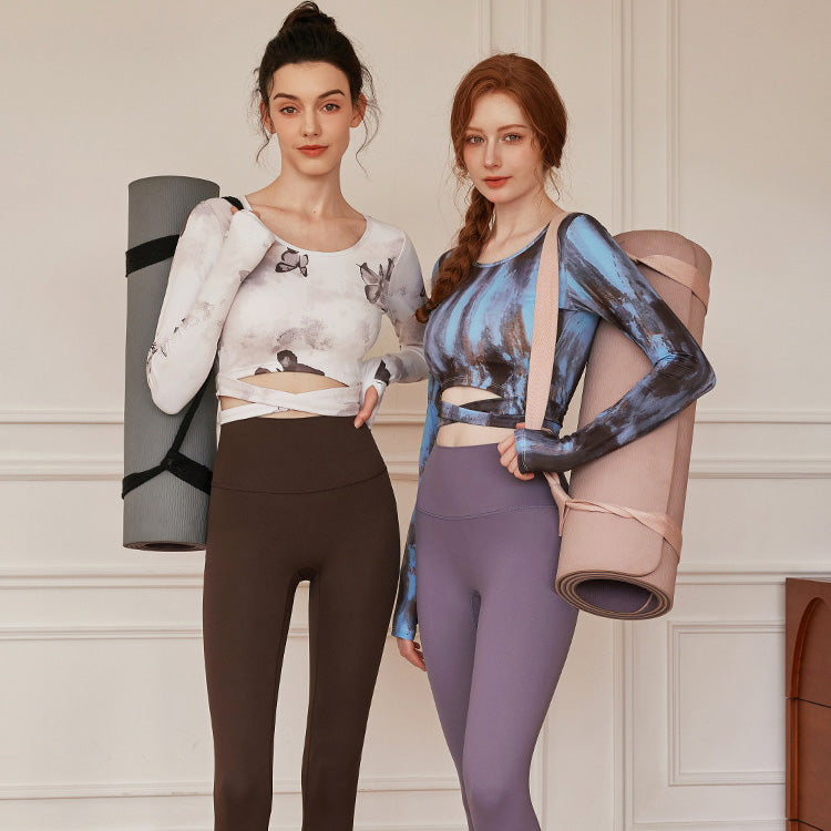 Iris Sport Top 印花運動長袖【粉蝶雨】4色