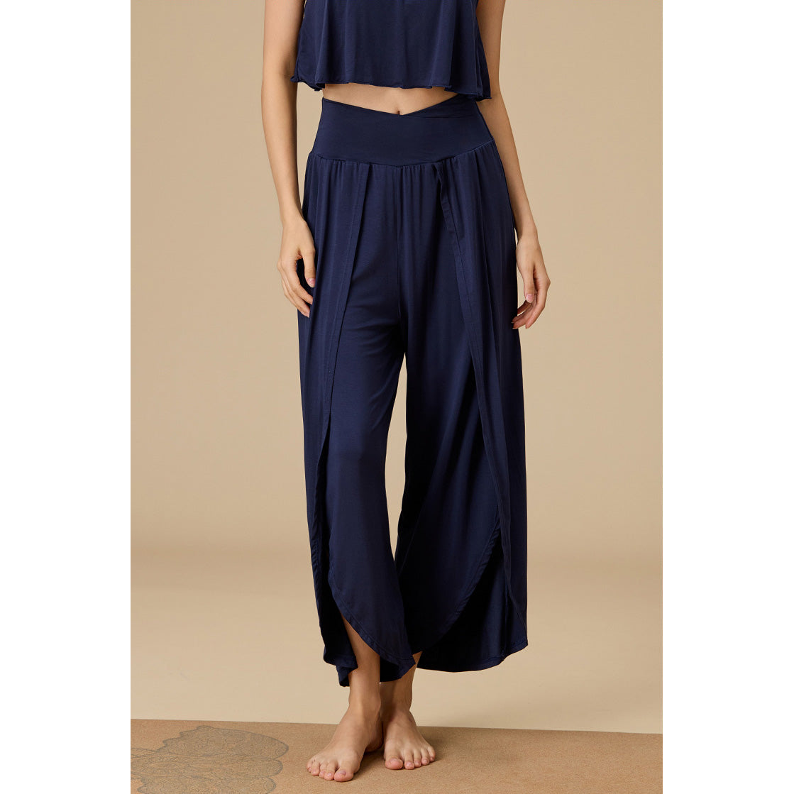 Jito 瑜伽寬管九分褲【藍色】5色