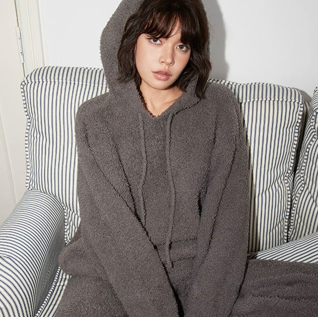 Beka 軟暖絨成套連帽家居服【4色】