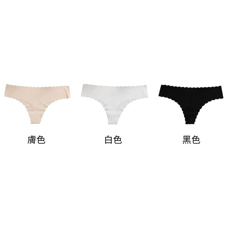 無痕花邊細紋丁字褲【3色】