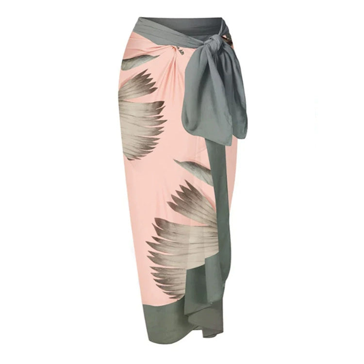 綁帶沙灘裙【飛羽】