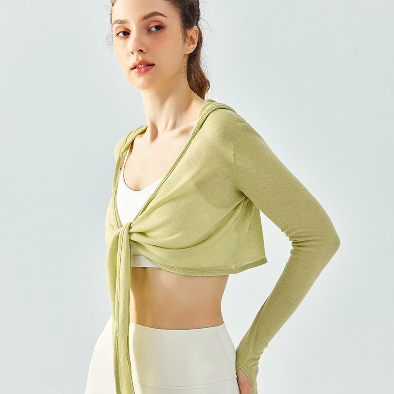 Sivi 連帽綁帶罩衫【蘋果綠】5色