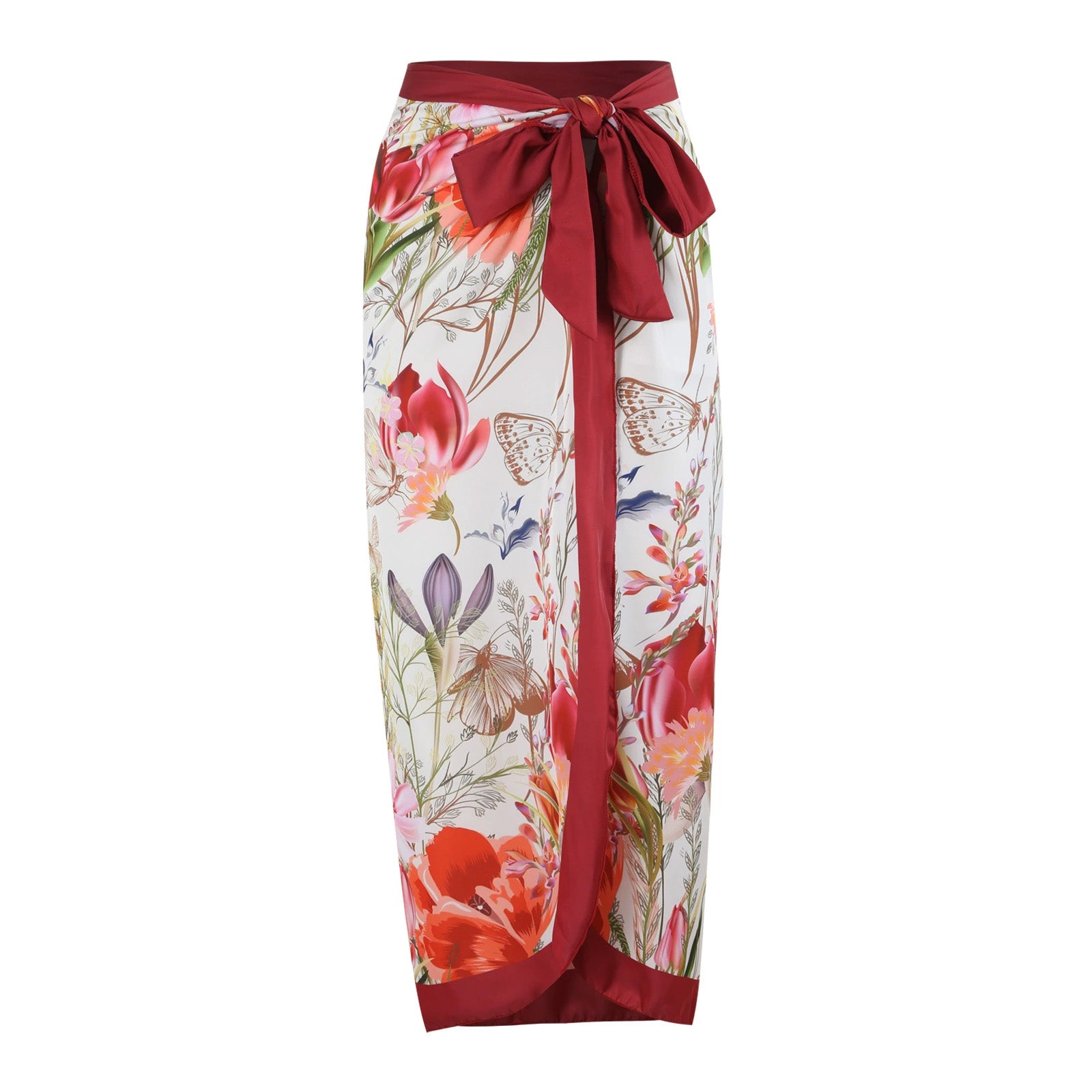 綁帶沙灘裙【鬱金香】