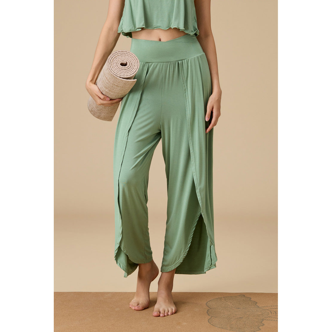 Jito 瑜伽寬管九分褲【綠色】5色