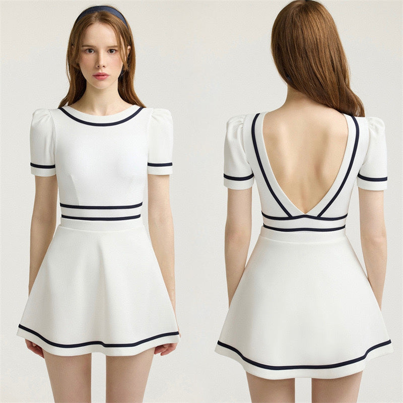 Fima 連身式泳裝【白】