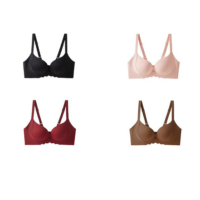 Vimi Bra 無鋼圈蕾絲成套內衣【褐色】4色