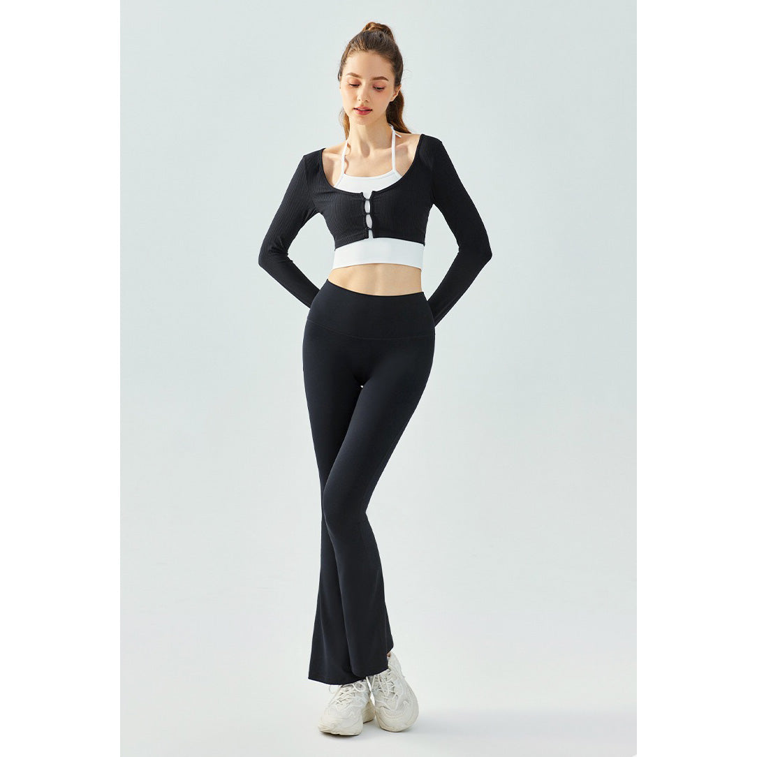 Timi Sport Top 假兩件運動長袖【黑色】4色