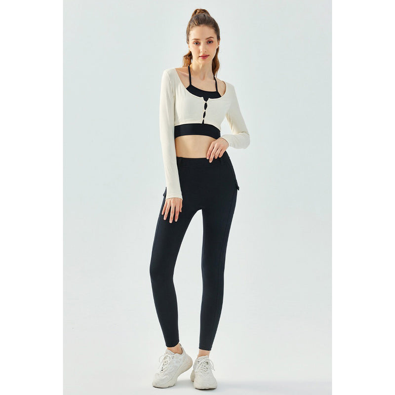 Timi Sport Top 假兩件運動長袖【白色】4色