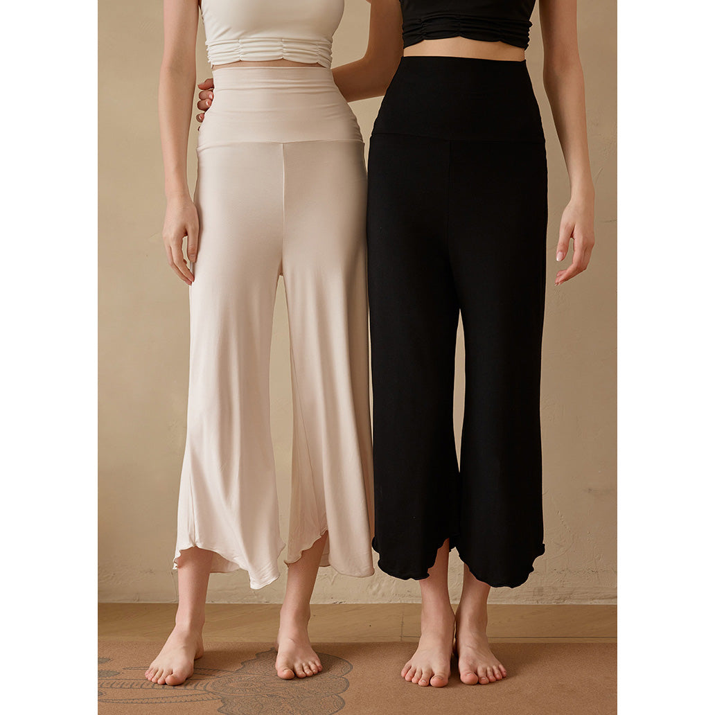 Sevi 瑜伽寬管八分褲【米白】5色