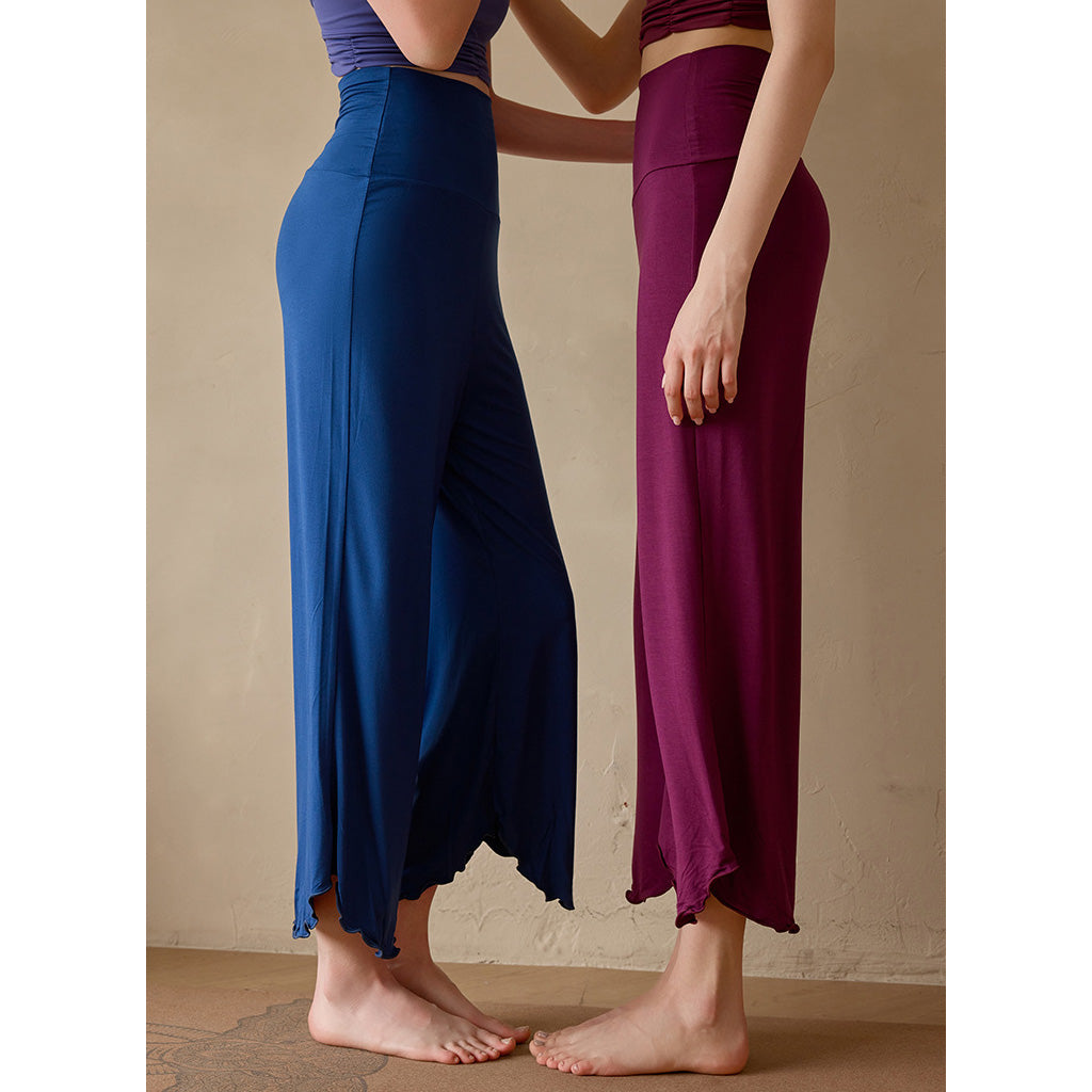 Sevi 瑜伽寬管八分褲【藍色】4色