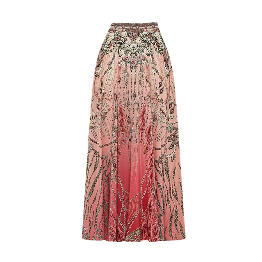 圓裙沙灘裙【薄紅】