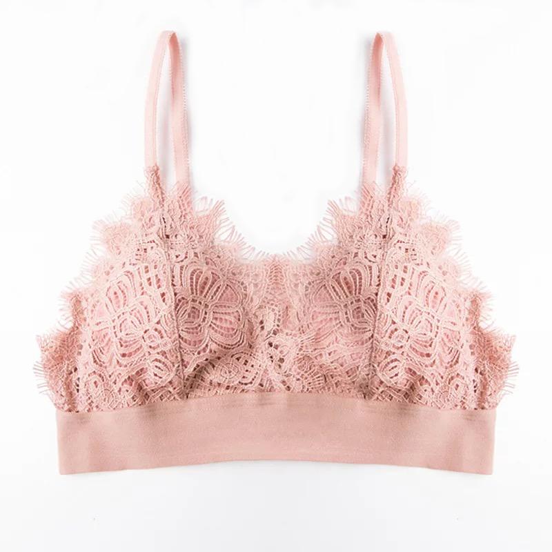 Olivia Bralette 無鋼圈蕾絲內衣【煙粉色】