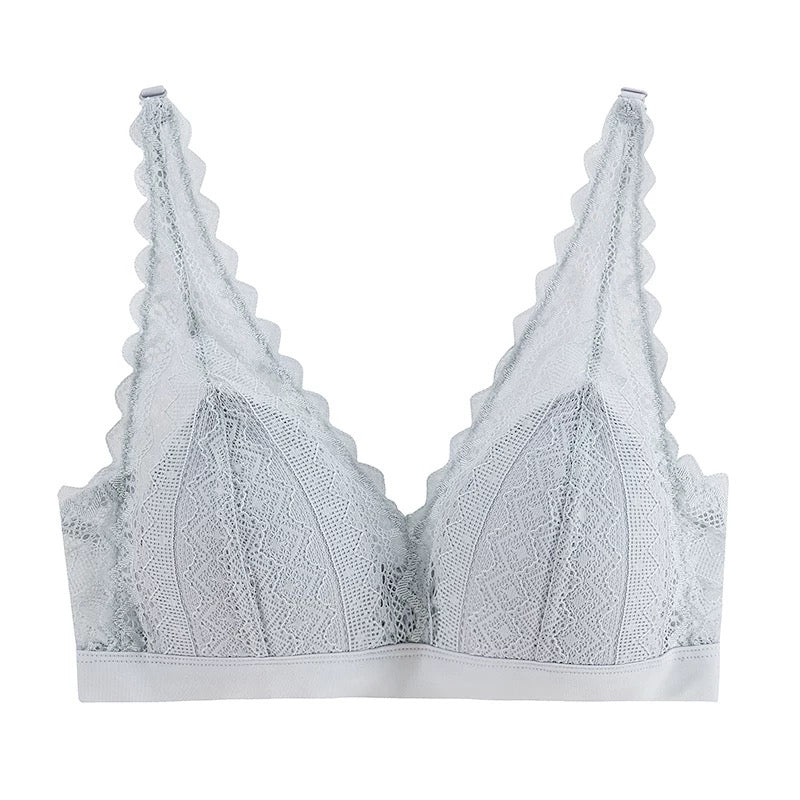 Nuna Bralette 無鋼圈蠶絲內衣【淺銀灰】