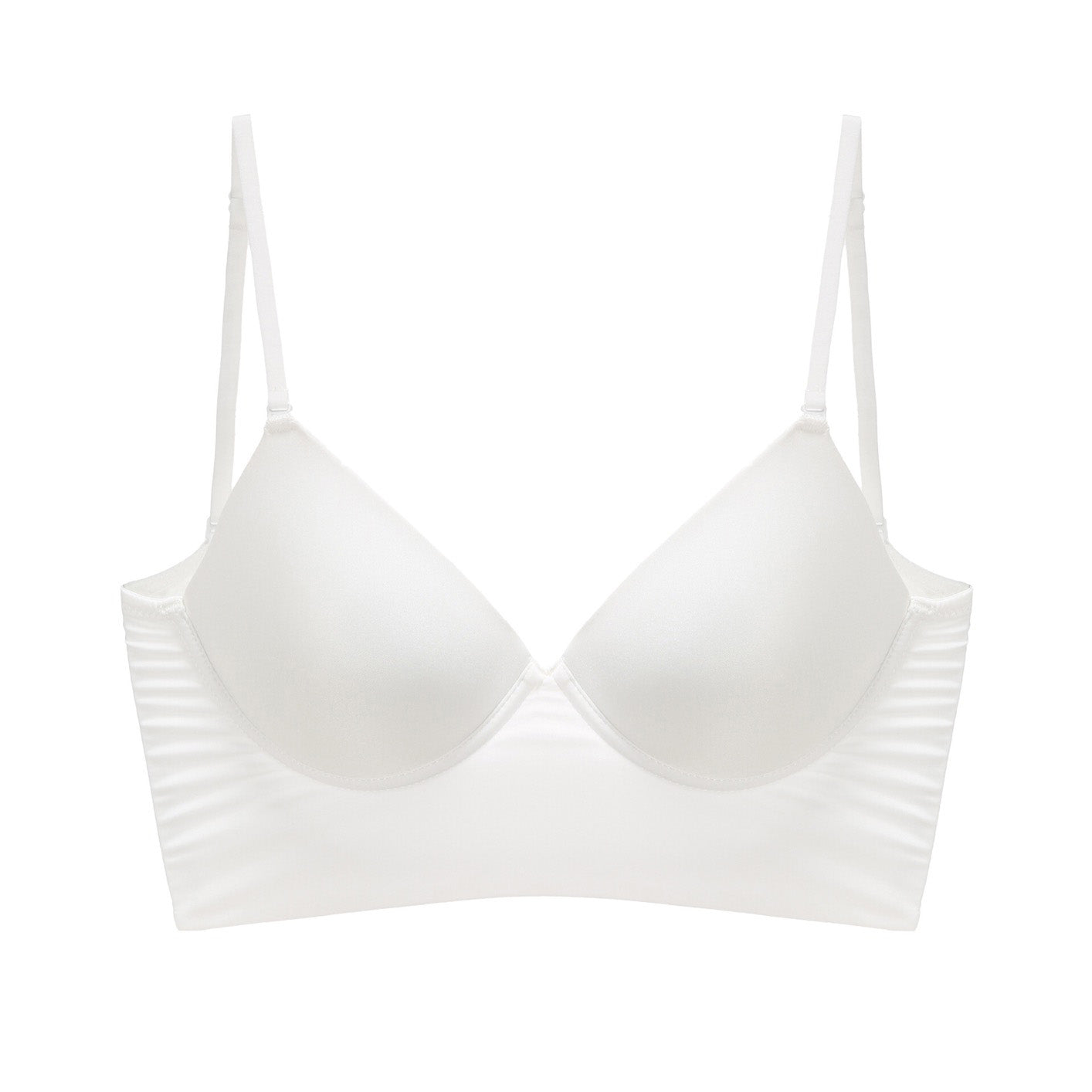 Nita Bra 無鋼圈大U露背冰絲內衣【清新白】