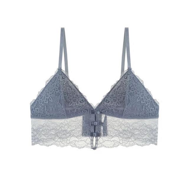 Rola Bralette 無鋼圈蕾絲內衣【灰】